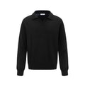 Men's loose fit acrylic blend pullover sweater in beige, black, and dark grey colours