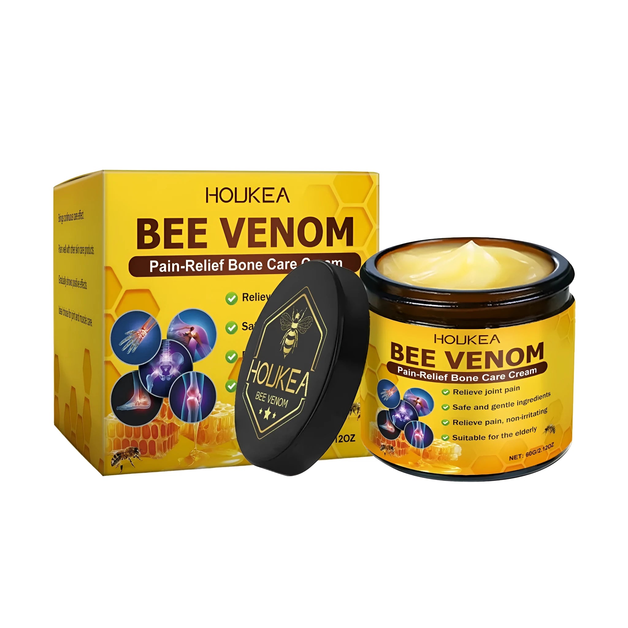 60g jar of Houkea bee venom and mint leaf bone and joint pain relief cream