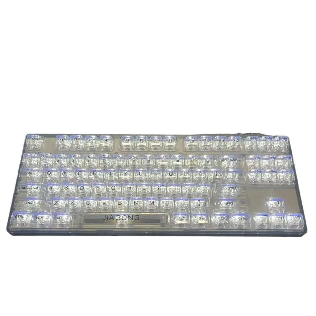 132 transparent plastic key caps for mechanical keyboard replacement and customisation