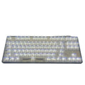 132 transparent plastic key caps for mechanical keyboard replacement and customisation