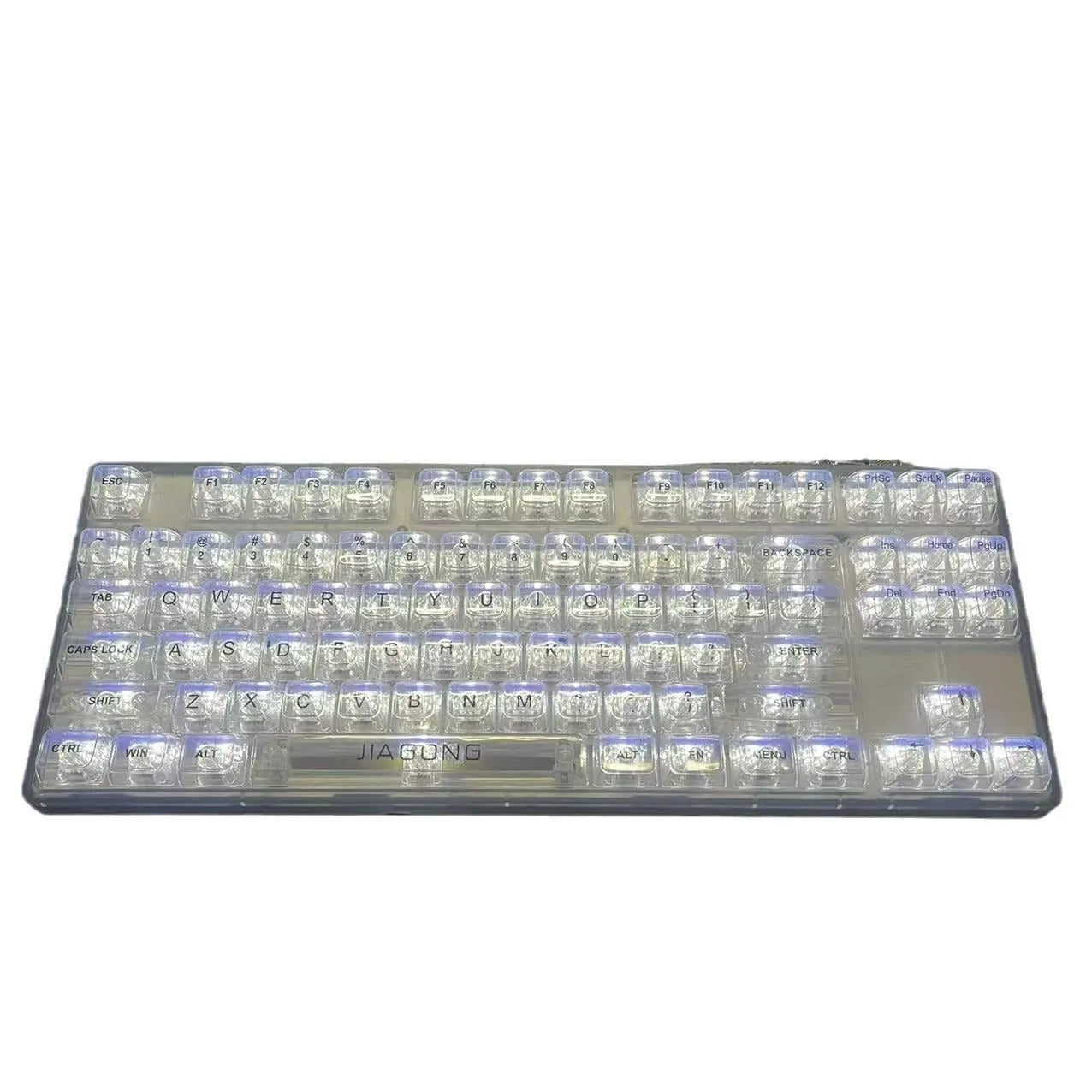 132 transparent plastic key caps for mechanical keyboard replacement and customisation