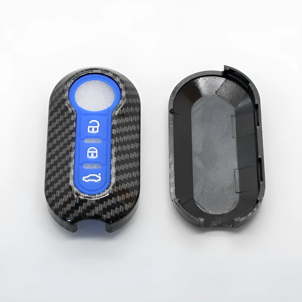 Black ABS replacement key case shell for Fiat 500 Boyue Ottimo Viaggio car remote.