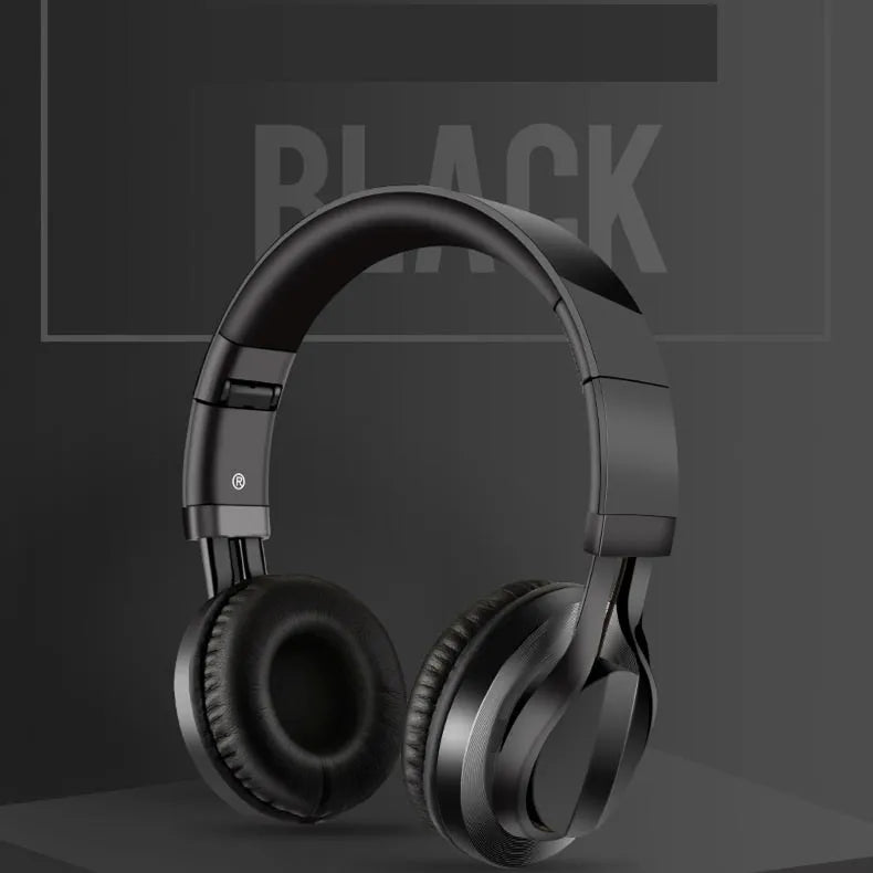 Black wired over-ear headphones with microphone for mobile phone karaoke use
