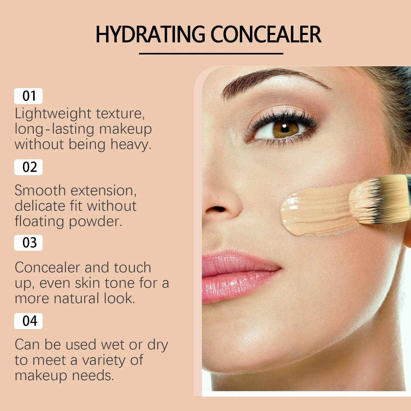 3.5ml tube of medium skin tone liquid foundation and concealer with natural finish.