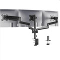 Black three-arm gas spring computer monitor holder for 13-27 inch screens