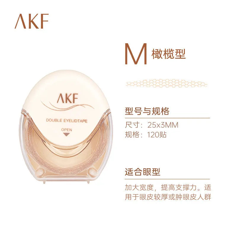 Roll of lace double eyelid stickers with 120 patches in choice of Crescent S, M or Olive M.
