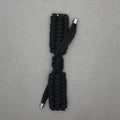 Black paracord braided smartwatch strap for Apple Watch and compatible devices
