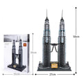 Wange small particle ABS building blocks set with global landmark models including Big Ben and Eiffel Tower