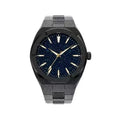 Men's stainless steel business watch with frosted case and luminous hands in silver colour