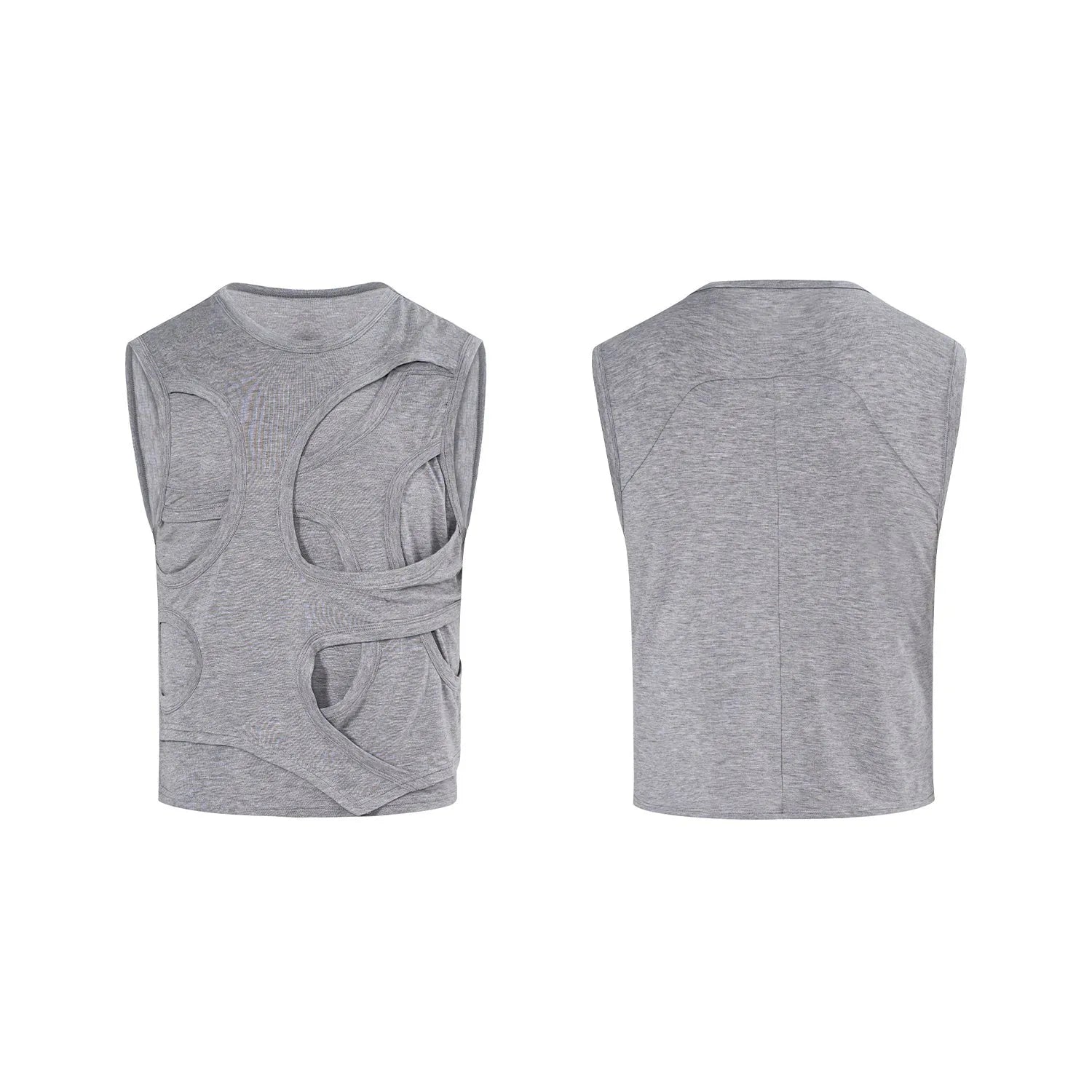 Men's solid colour lyocell summer vest with round neck tank top design