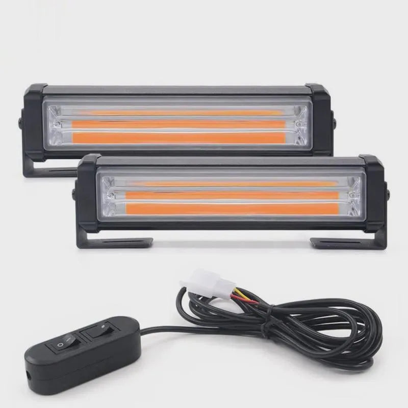 Yellow strobe warning light with aluminium alloy housing and 160mm diameter