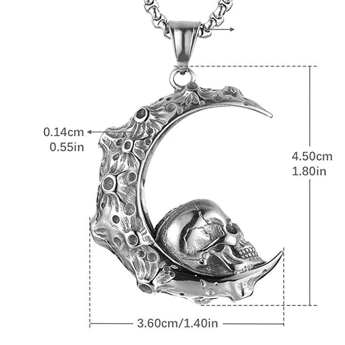Men's silver electroplated alloy pendant necklace with six design options on stainless steel chain