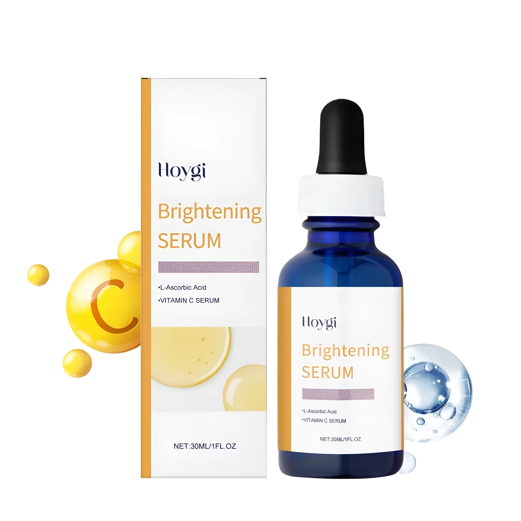 30ml bottle of Vitamin C and Vitamin E antioxidant facial essence serum.