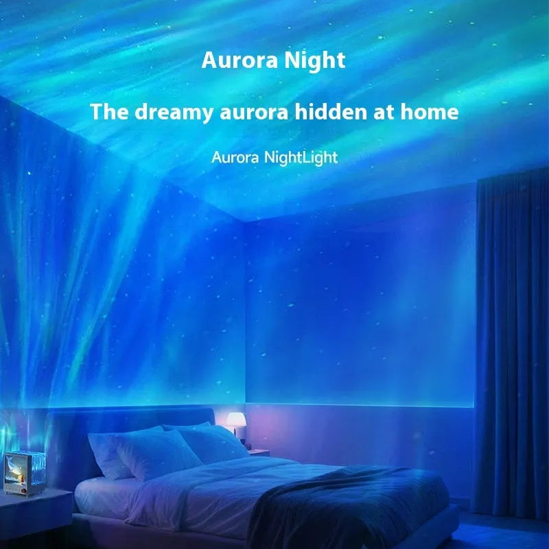 Aurora Treasure Box atmosphere projection lamp showing Star Sea Whale light projection pattern