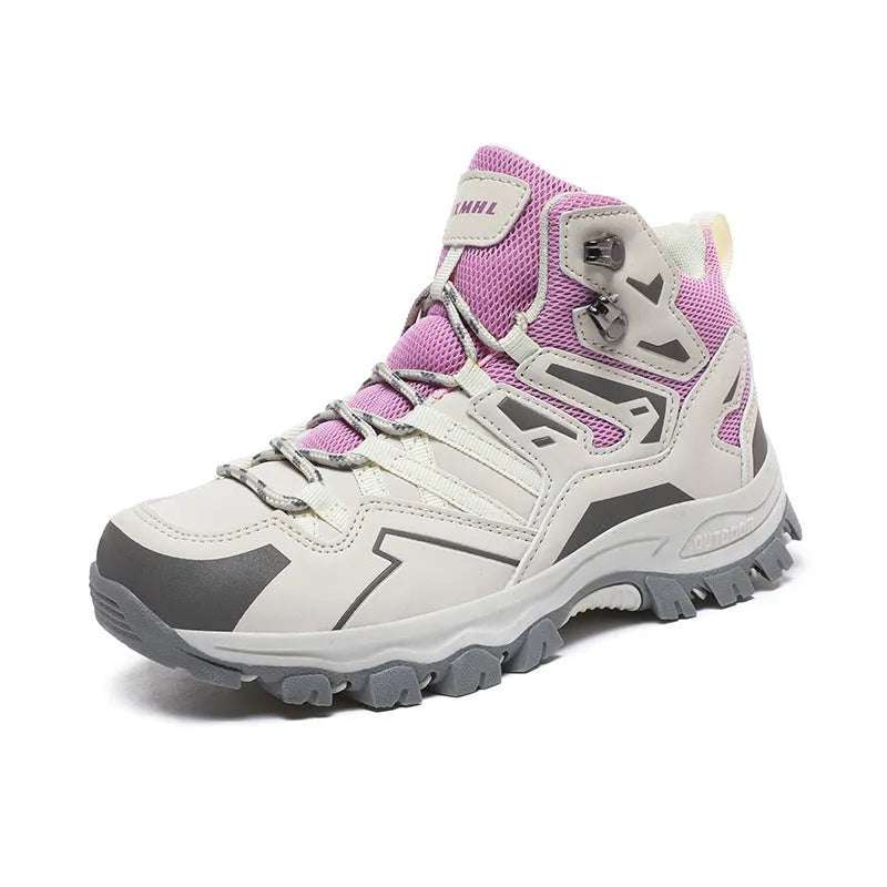 Hiking sneakers low-top outdoor shoes with rubber soles and flannel uppers in five colour options
