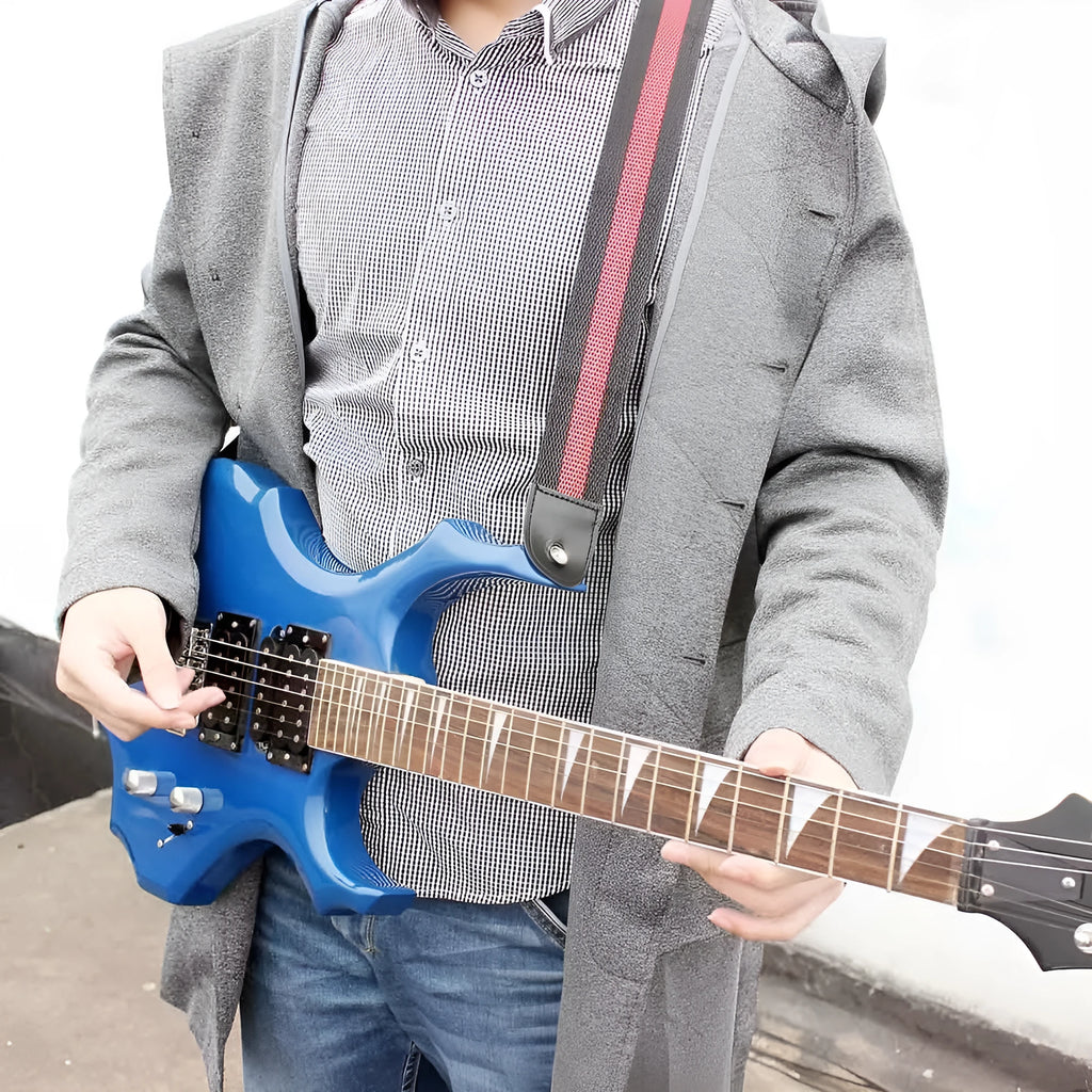 Woven universal instrument strap for guitar, bass, and ukulele in multiple colours