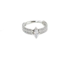 Heart-shaped zircon diamond earrings in titanium steel with silver or gold finish, 1.2x8mm size