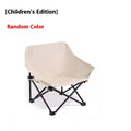 A folded and an open reclining camping chair with a steel frame and Oxford cloth seat in a choice of colours.