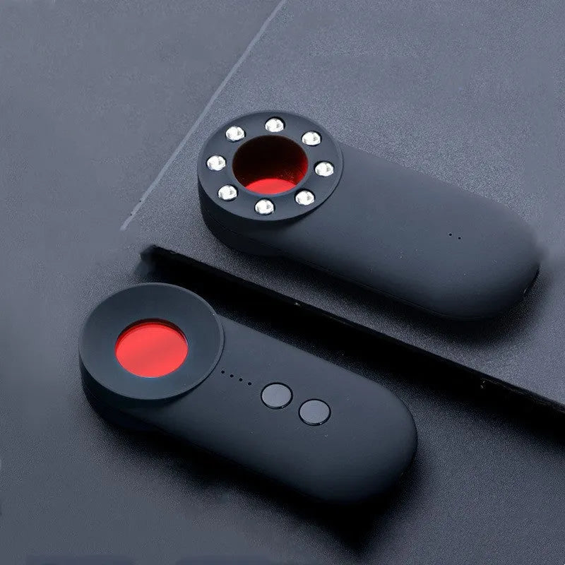 Black GPS and WiFi signal detector with Micro USB port showing compact 93.8mm length