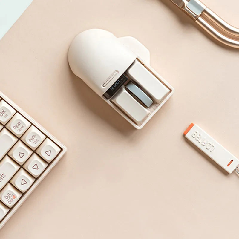Tofu colour wireless mouse with three connectivity modes and adjustable DPI settings up to 4000dpi