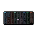 Large office mouse mat with printed calculator shortcut keys, natural rubber base, available in multiple sizes including 300x800mm