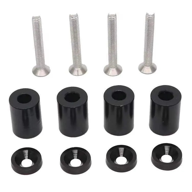 Aluminium alloy machine cover pad height sheet pack with hardware for car modification in red, blue or black