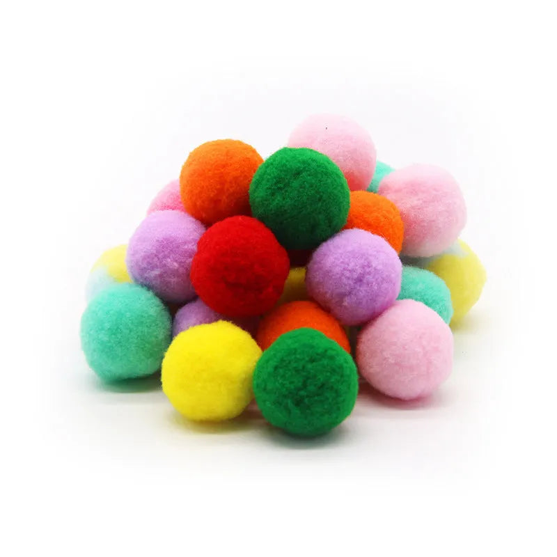 Pet toy gun launcher with colourful plush balls for dogs and cats interactive play