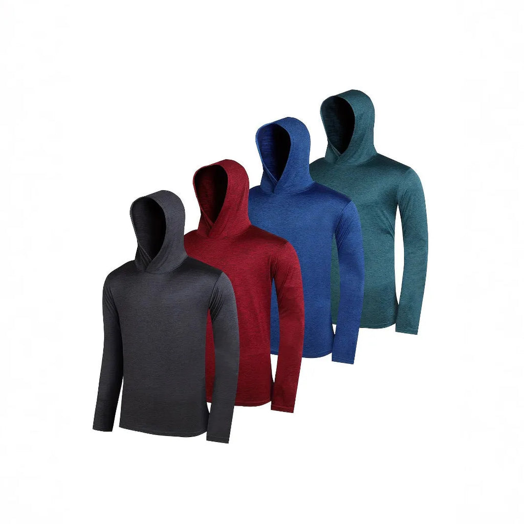 Men's lightweight hoodie 4-piece set in elastic polyester fibre available in multiple colours and sizes
