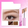Eyebrow cream product in pencil and powder format showing four natural shade options