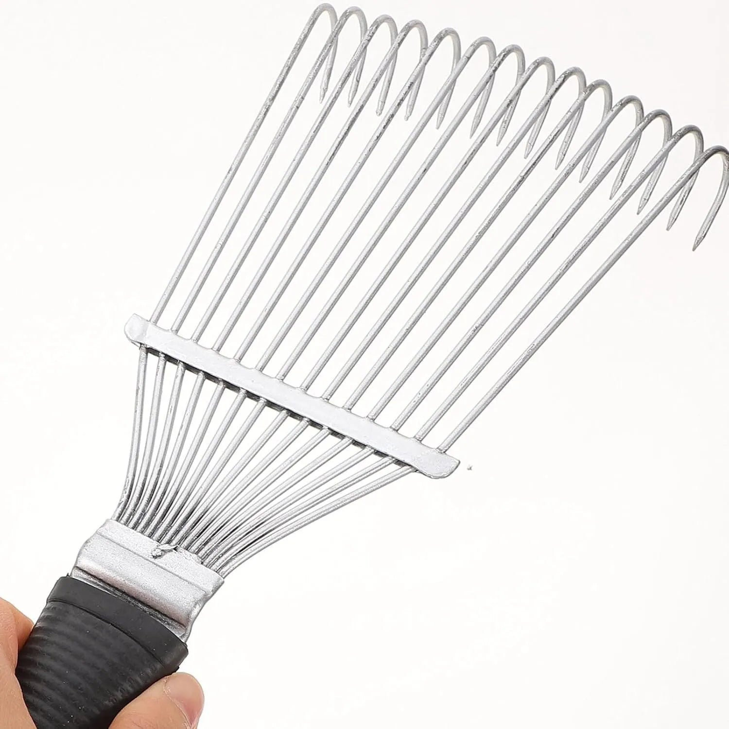 Black stainless steel pet grooming rake comb 33cm long for horses and dogs
