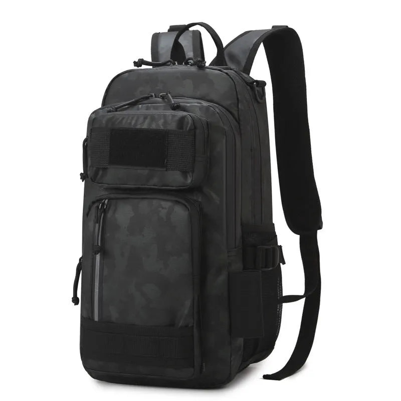 Derm fabric outdoor hiking backpack with 20-35L capacity in solid colour design