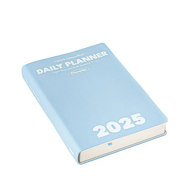Waterproof exam notebook in mint green with PU leather cover, open to show writing paper pages