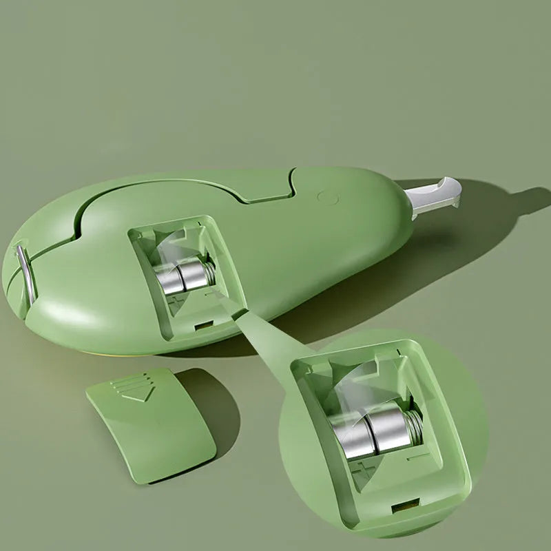 Professional LED light pet nail clipper for small dogs and cats in green, pink, or white.