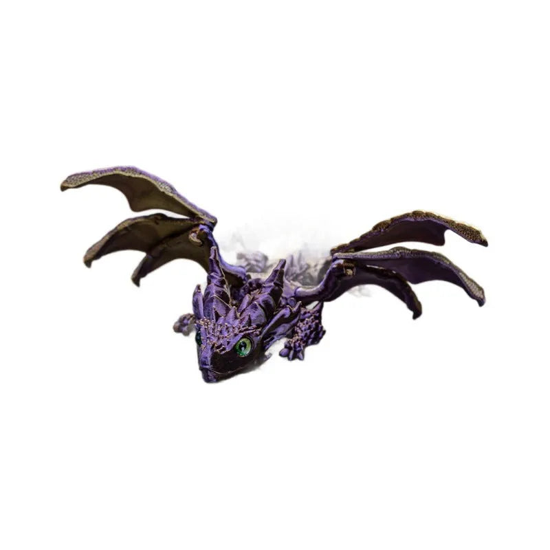 Flying Dragon Wings Decoration Toy in PLA with 25cm width display on table