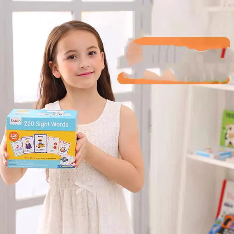 220 high frequency word gift box set with phonics cards and workbooks for early childhood education