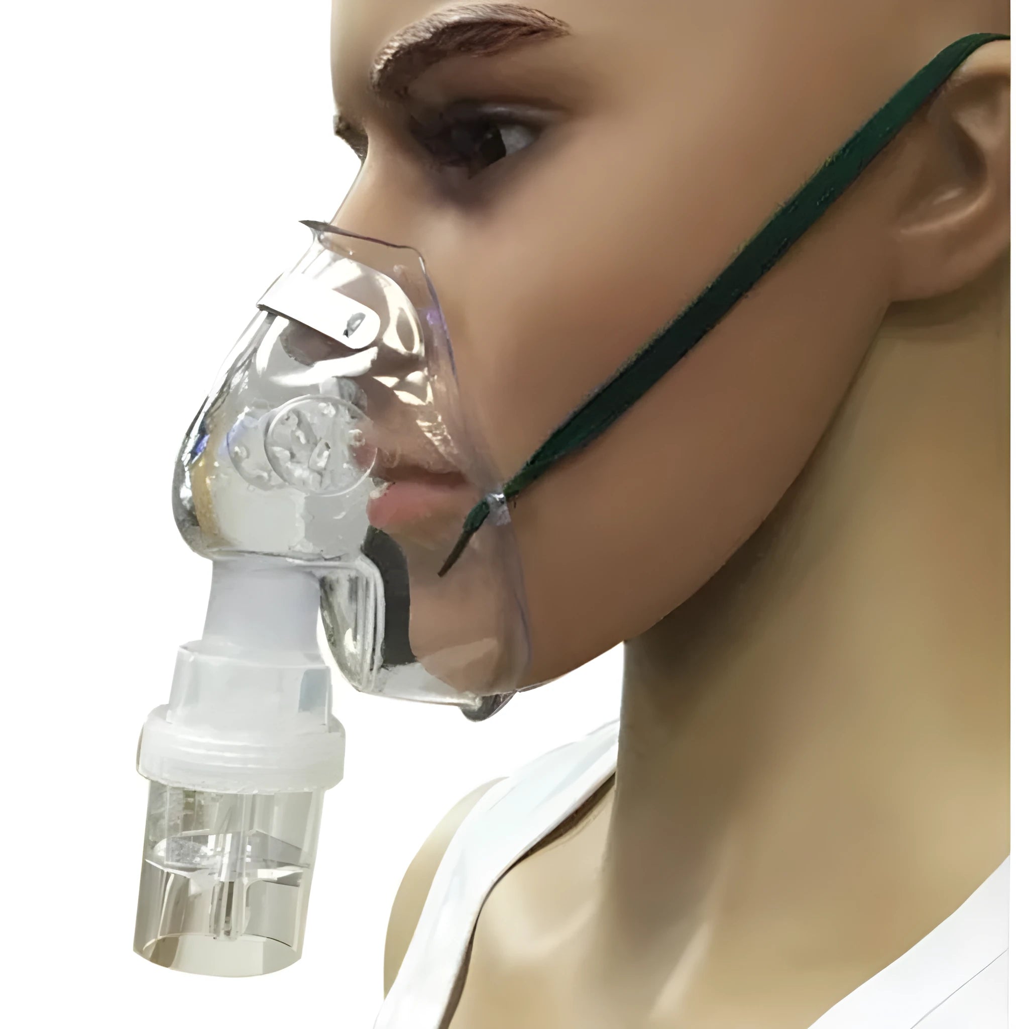 Soft rubber mask aid designed for use with an A format mask.
