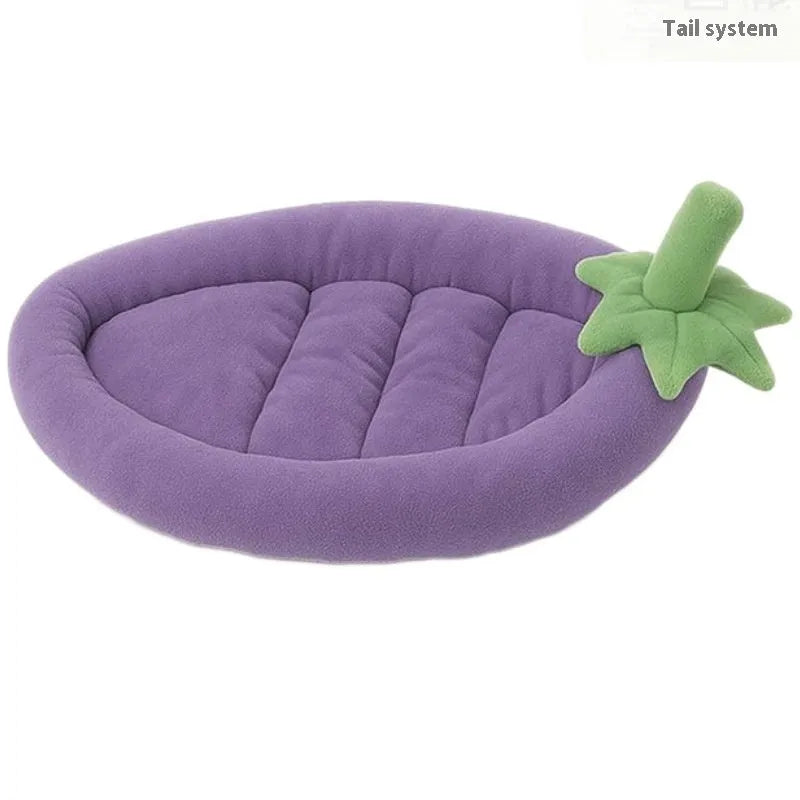 Cloth pet bed mat for dogs and cats, shown in various sizes with a removable cover.