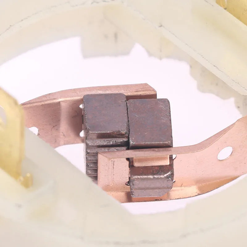 895 series DC motor carbon brush holder end cover repair part made of metal and graphite.