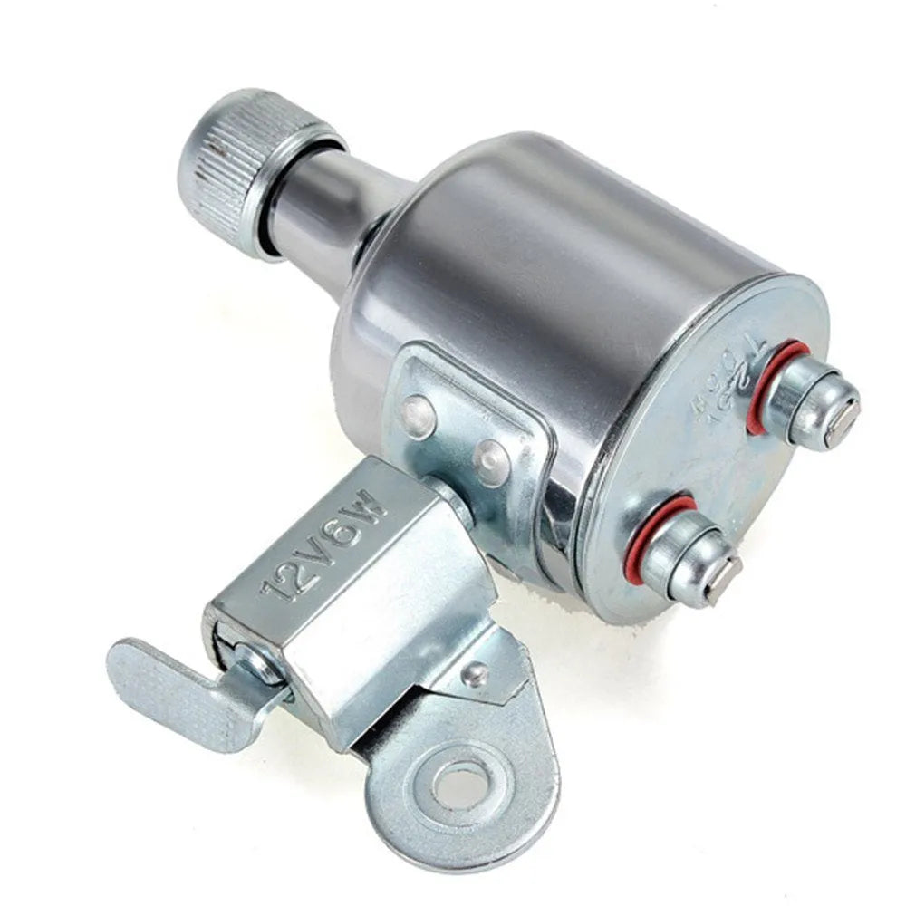 Silver bicycle dynamo-powered generator light set for front and rear bike lighting.