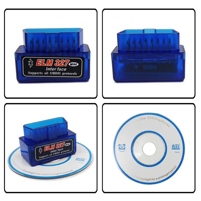 ELM327 mini Bluetooth OBD2 scanner diagnostic tool 45mm by 25mm by 65mm