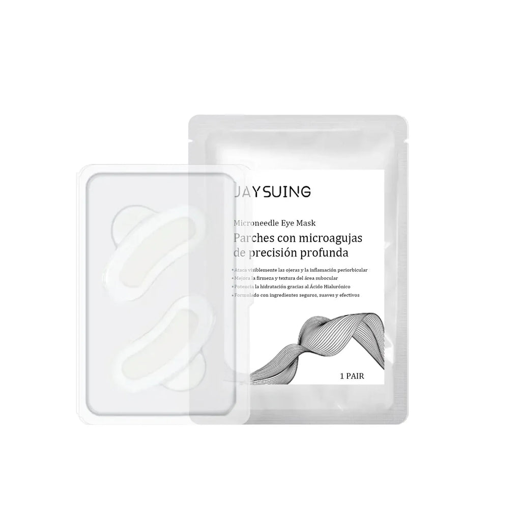 Micro needle eye mask patch for under-eye treatment with dissolving delivery system