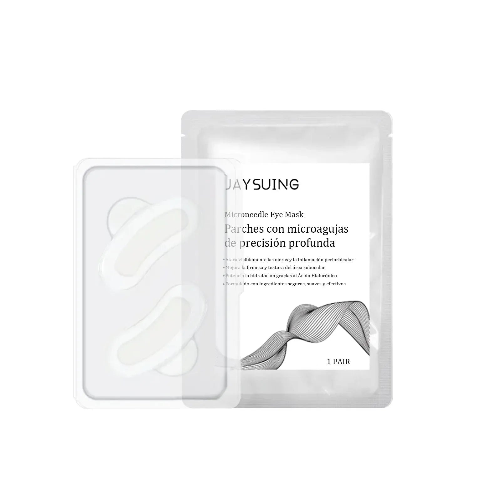 Micro needle eye mask patch for under-eye treatment with dissolving delivery system