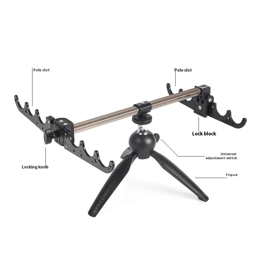 Aluminium alloy ice fishing triangle rod holder bracket tripod for small fishing rods