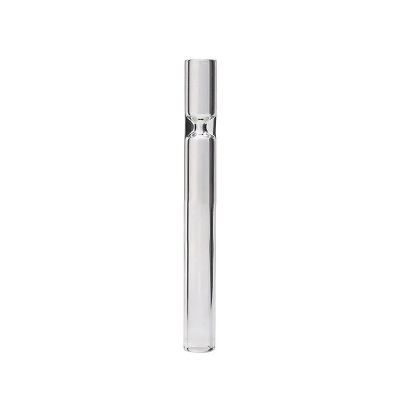 Transparent pink glass telescopic smoke pipe with clear straight suction nozzle