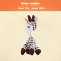 Bite-resistant plush puppy toy showing rechargeable duck and donkey styles in multiple colours for teething relief