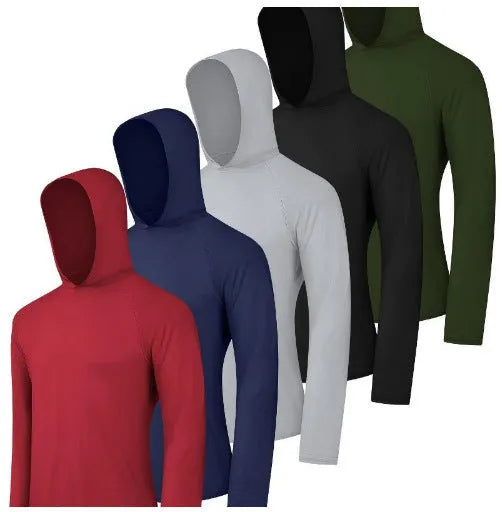 Men's lightweight hoodie 4-piece set in elastic polyester fibre available in multiple colours and sizes