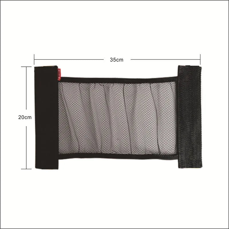 Elastic polyester mesh storage net for car boot organisation in 20x35cm and 20x45cm sizes.