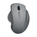 Black wireless self-charging laptop mouse with USB connector and charging cable