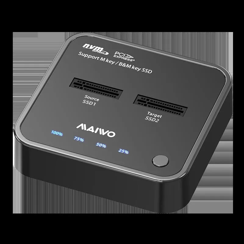 MAIWO K3016 M.2 SSD hard disk dock copier unit with data cables and power adapter