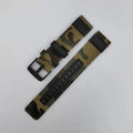 Fashion Personality canvas watch strap in multiple colours including camouflage and army green.